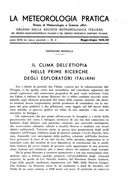 La meteorologia pratica rivista di meteorologia agraria, igienica, aeronautica