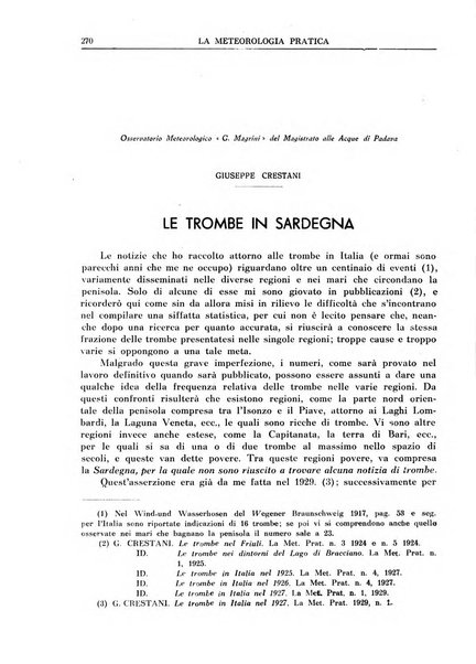 La meteorologia pratica rivista di meteorologia agraria, igienica, aeronautica