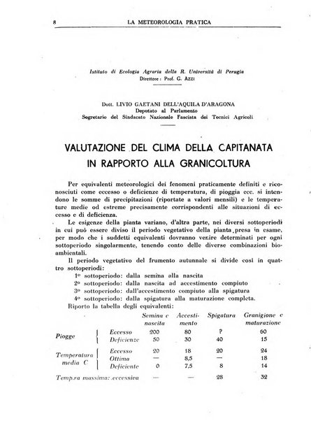 La meteorologia pratica rivista di meteorologia agraria, igienica, aeronautica