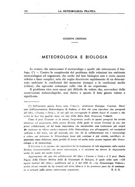 La meteorologia pratica rivista di meteorologia agraria, igienica, aeronautica