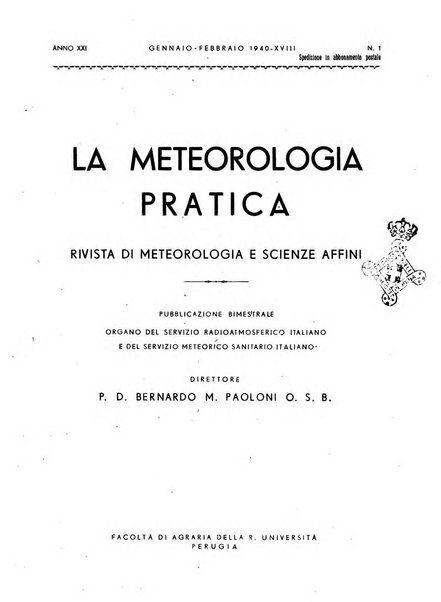 La meteorologia pratica rivista di meteorologia agraria, igienica, aeronautica