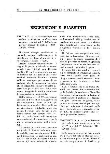 La meteorologia pratica rivista di meteorologia agraria, igienica, aeronautica