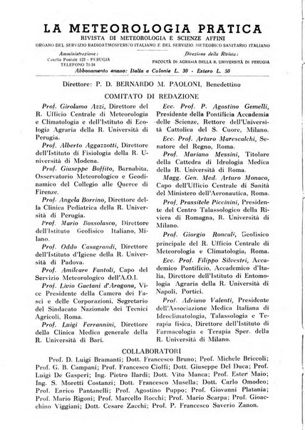 La meteorologia pratica rivista di meteorologia agraria, igienica, aeronautica