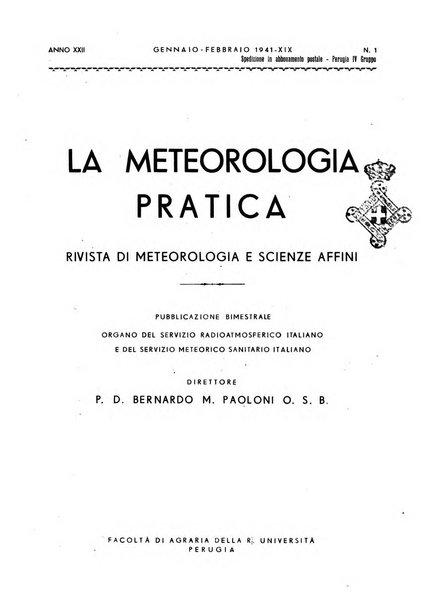 La meteorologia pratica rivista di meteorologia agraria, igienica, aeronautica