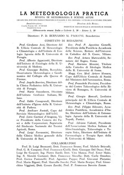 La meteorologia pratica rivista di meteorologia agraria, igienica, aeronautica