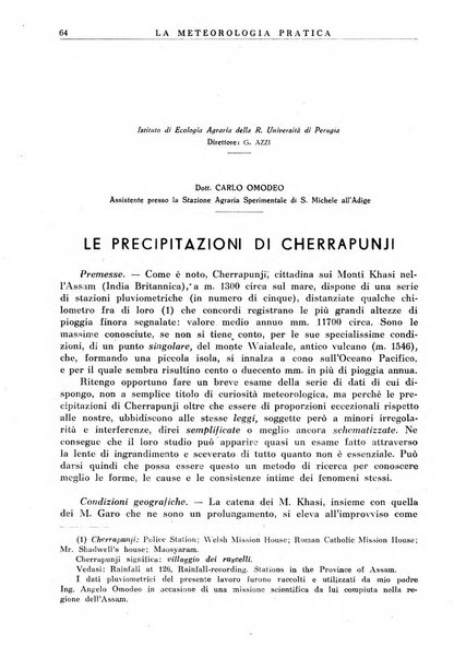 La meteorologia pratica rivista di meteorologia agraria, igienica, aeronautica