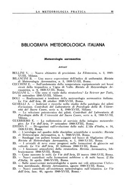 La meteorologia pratica rivista di meteorologia agraria, igienica, aeronautica