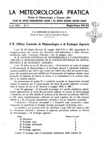 La meteorologia pratica rivista di meteorologia agraria, igienica, aeronautica