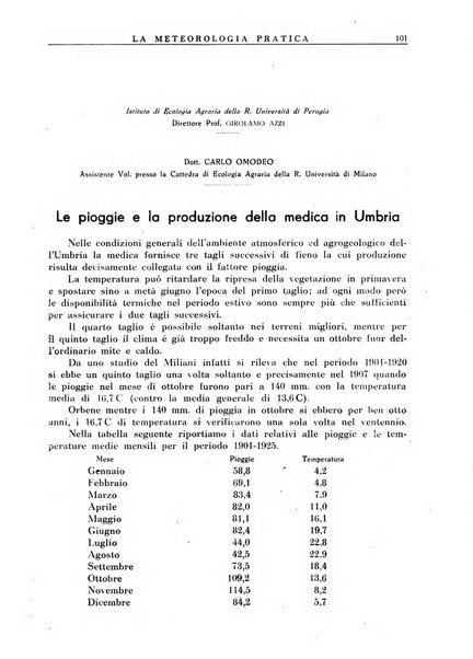 La meteorologia pratica rivista di meteorologia agraria, igienica, aeronautica