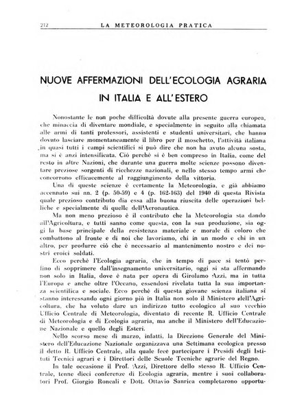 La meteorologia pratica rivista di meteorologia agraria, igienica, aeronautica