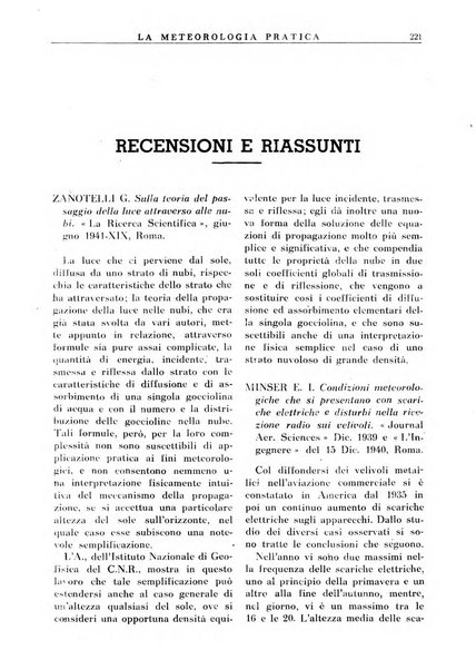 La meteorologia pratica rivista di meteorologia agraria, igienica, aeronautica