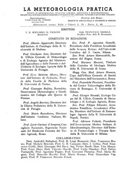 La meteorologia pratica rivista di meteorologia agraria, igienica, aeronautica