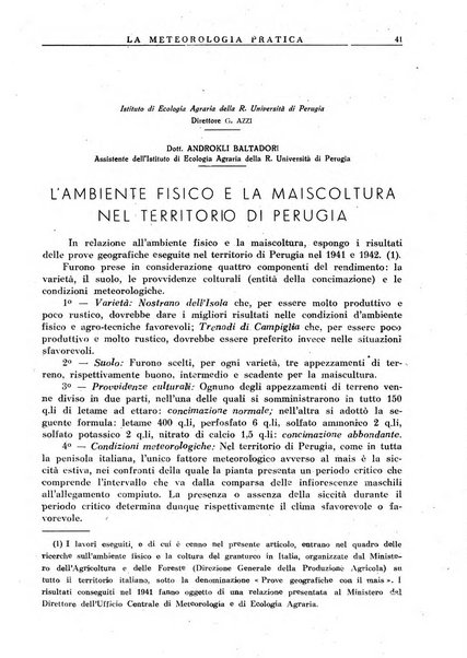 La meteorologia pratica rivista di meteorologia agraria, igienica, aeronautica