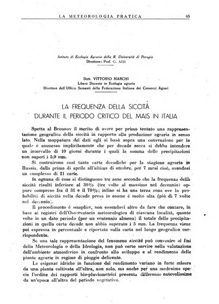 La meteorologia pratica rivista di meteorologia agraria, igienica, aeronautica