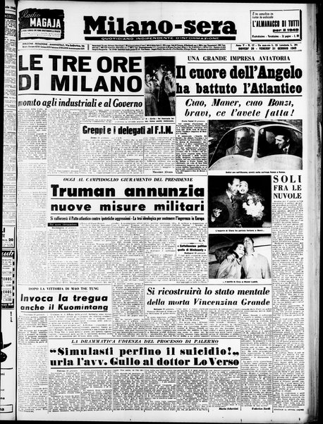 Milano sera : quotidiano della sera