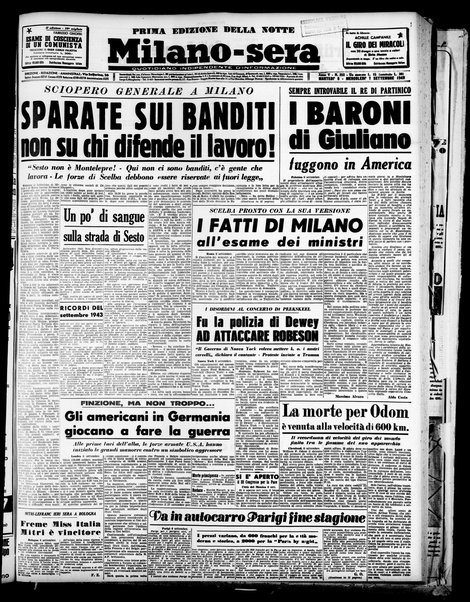 Milano sera : quotidiano della sera