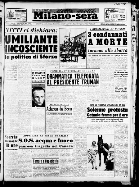 Milano sera : quotidiano della sera