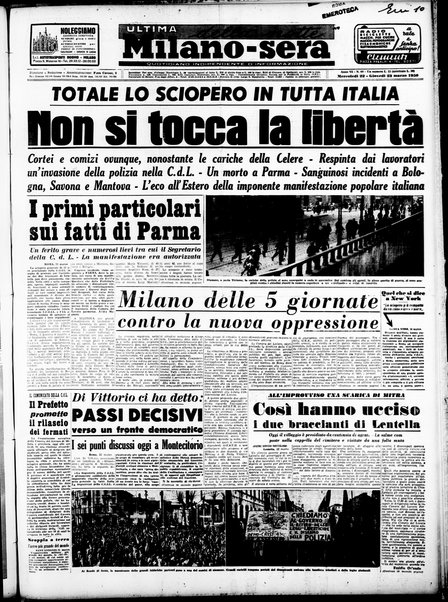 Milano sera : quotidiano della sera