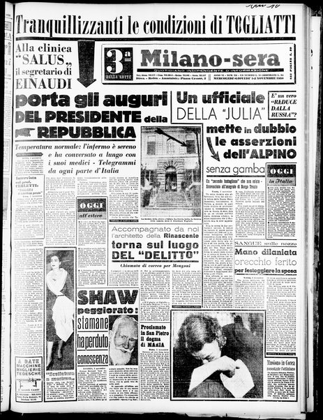 Milano sera : quotidiano della sera