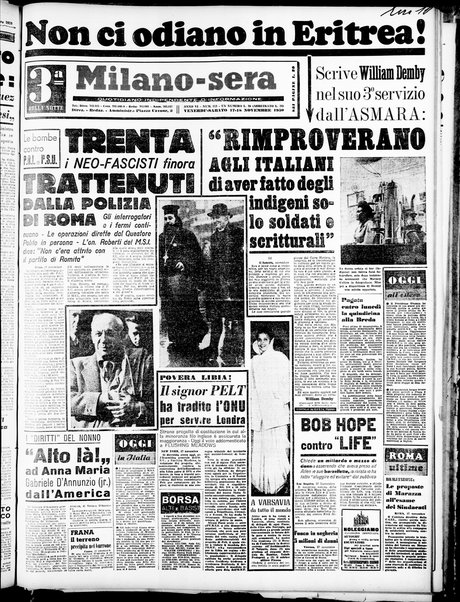 Milano sera : quotidiano della sera