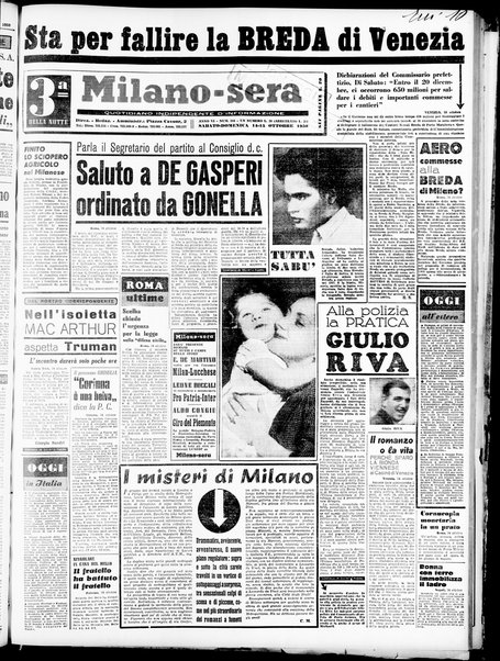 Milano sera : quotidiano della sera