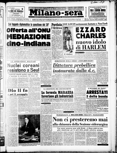 Milano sera : quotidiano della sera