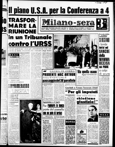 Milano sera : quotidiano della sera