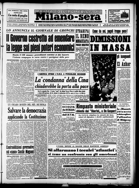 Milano sera : quotidiano della sera