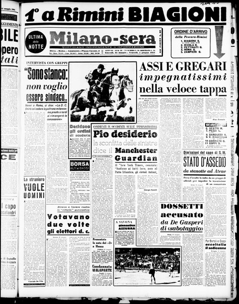 Milano sera : quotidiano della sera