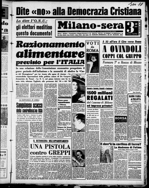 Milano sera : quotidiano della sera