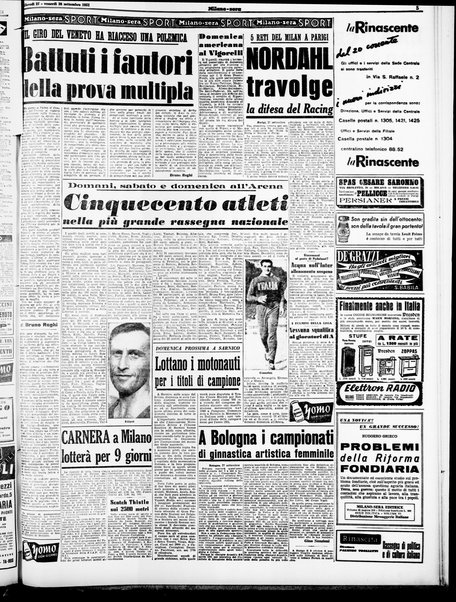 Milano sera : quotidiano della sera