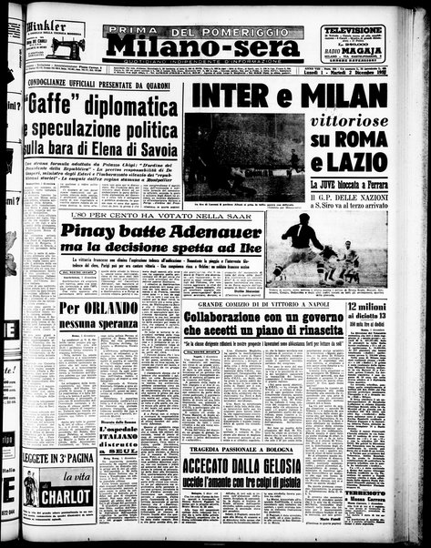 Milano sera : quotidiano della sera