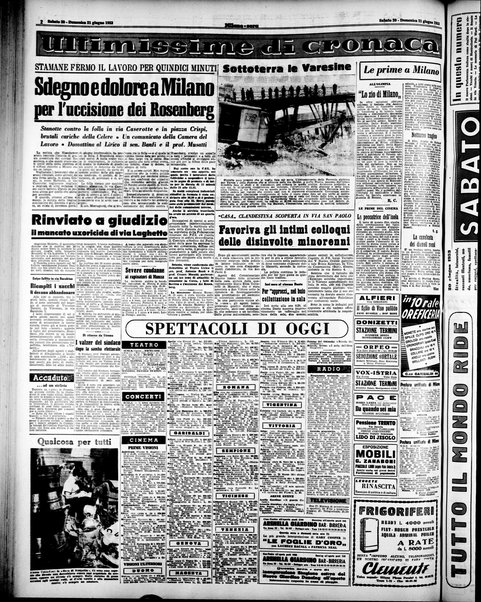 Milano sera : quotidiano della sera