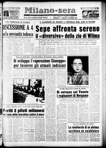 Milano sera : quotidiano della sera