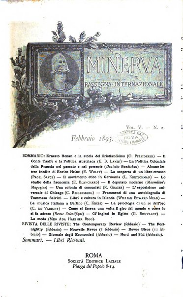 Minerva rassegna internazionale