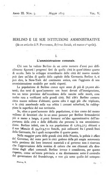 Minerva rassegna internazionale