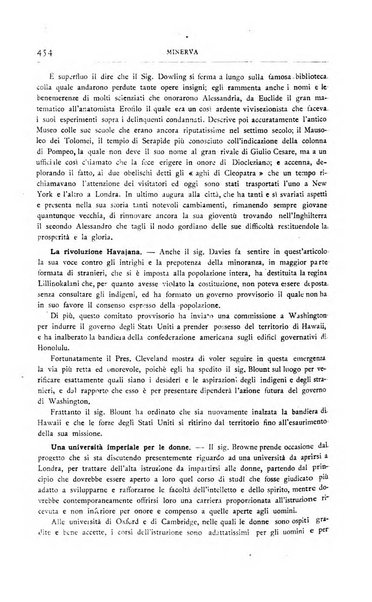 Minerva rassegna internazionale