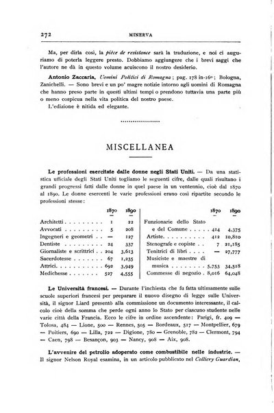 Minerva rassegna internazionale