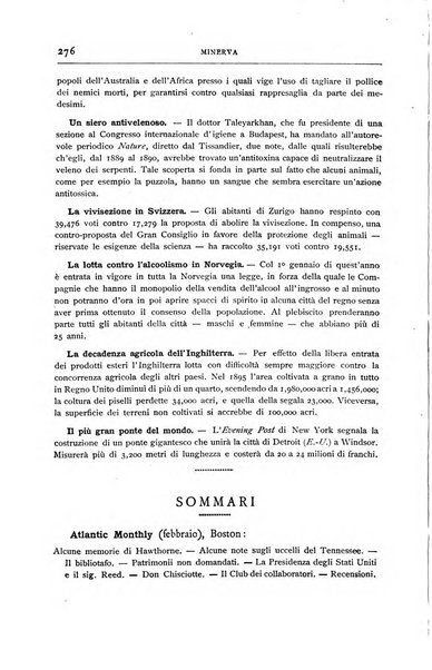 Minerva rassegna internazionale