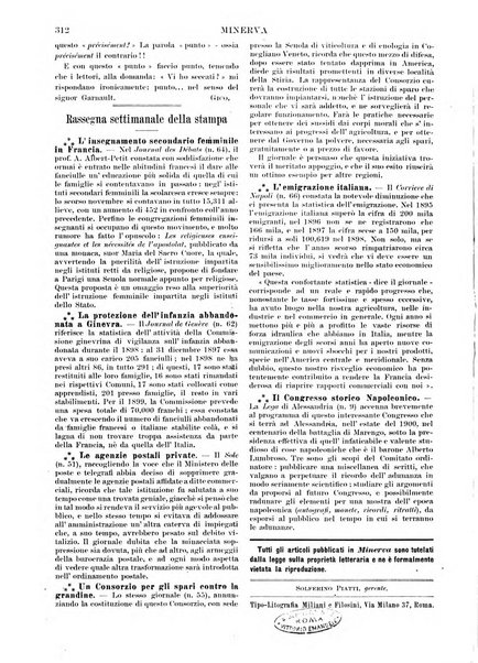 Minerva rassegna internazionale