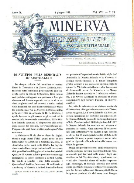 Minerva rassegna internazionale