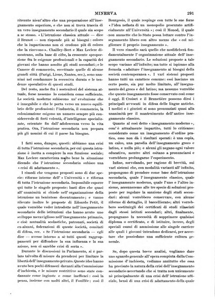 Minerva rassegna internazionale