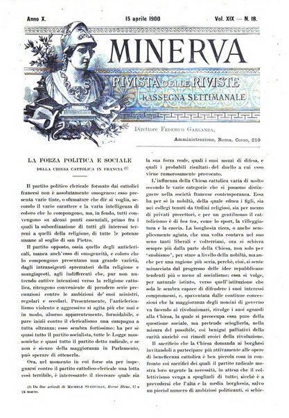 Minerva rassegna internazionale