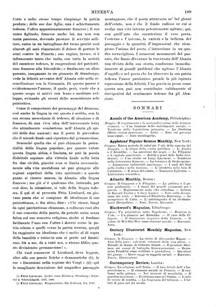 Minerva rassegna internazionale