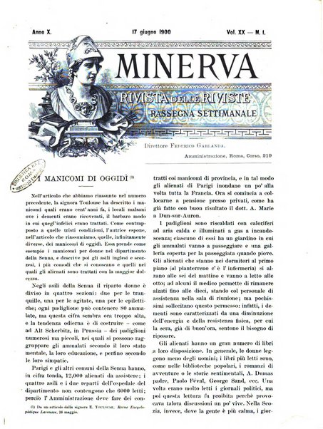 Minerva rassegna internazionale