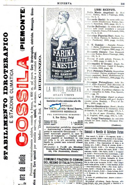 Minerva rassegna internazionale