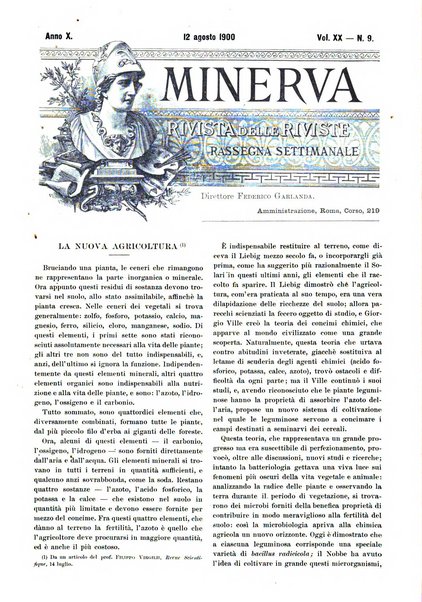 Minerva rassegna internazionale