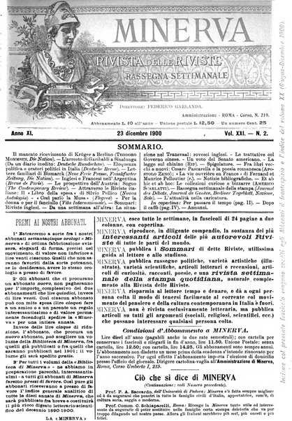 Minerva rassegna internazionale