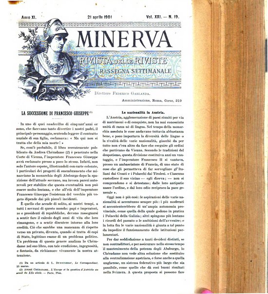 Minerva rassegna internazionale