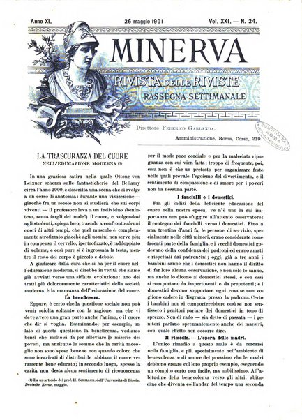 Minerva rassegna internazionale